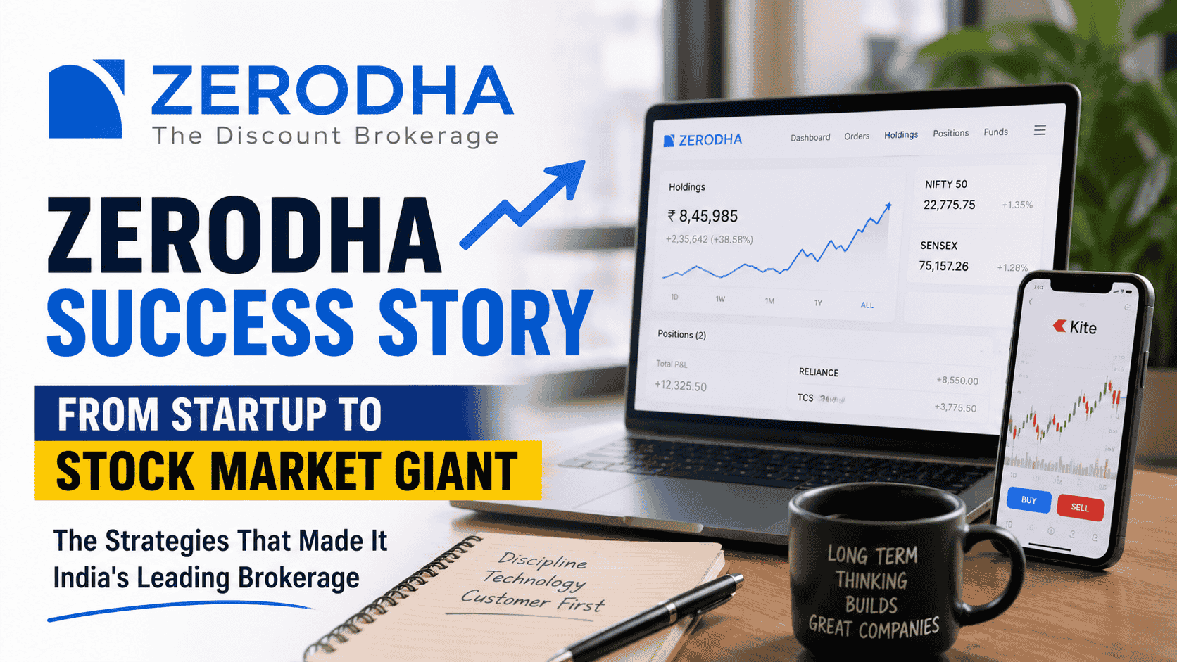 Zerodha Success Story: From Startup to Stock Market Giant